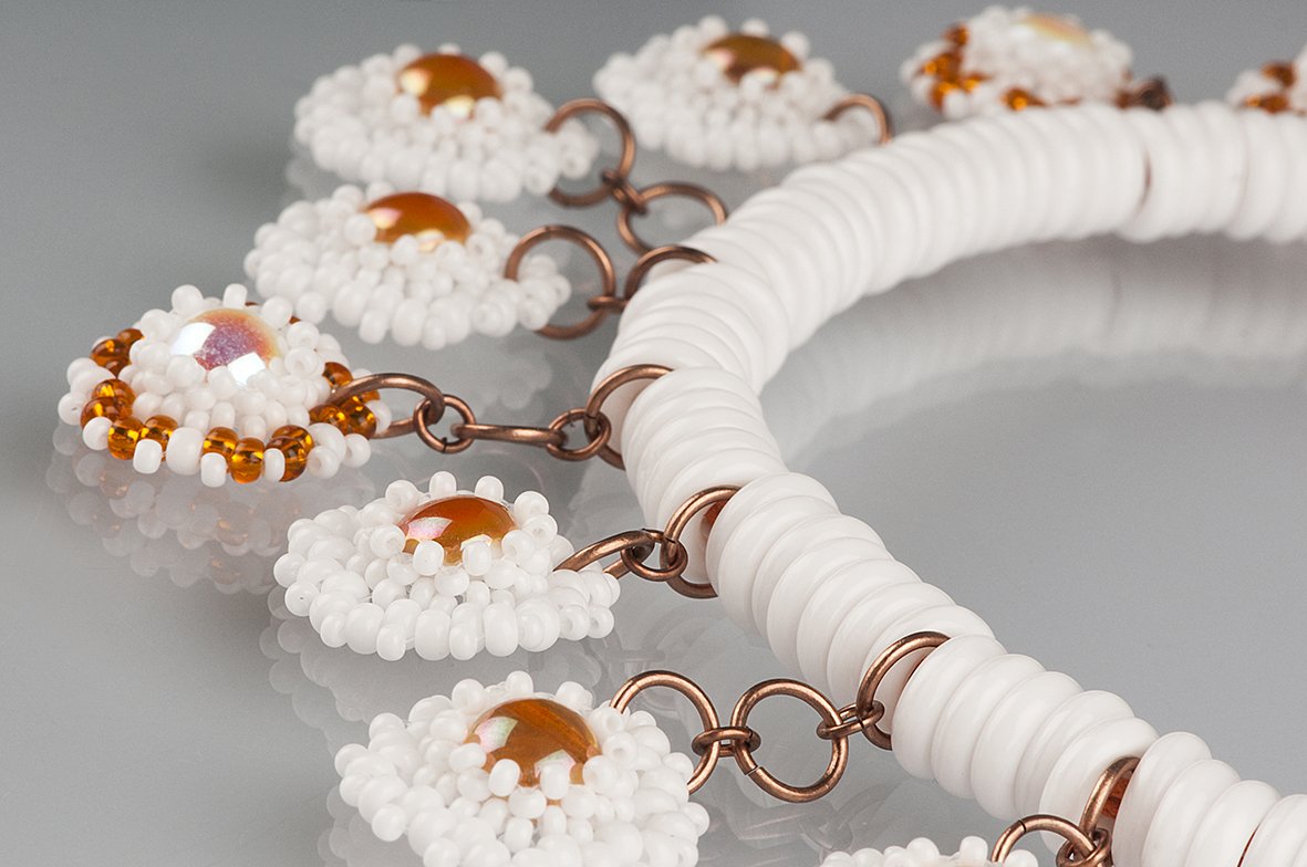 Free Tutorial: Necklace "Milk and Cinnamon"