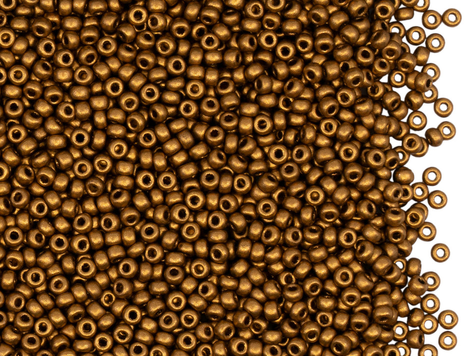 20 g 11/0 Rocailles Preciosa Ornela, Messing Gold, Tschechisches Glas