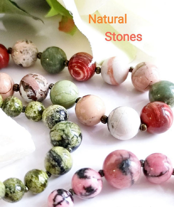 10 pcs Runde Perlen aus Naturstein 8 mm, Jaspis, Mineralien, Ural Edelsteine (Natural Stones Round Beads)