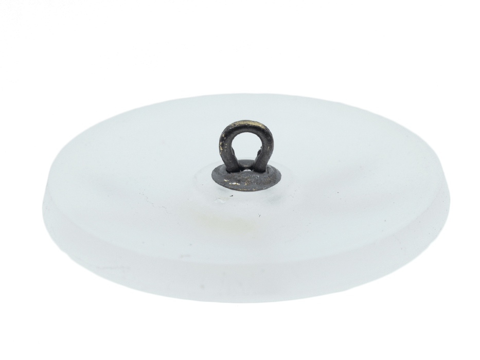 1 pc Tschechischer Glasknopf, handbemalt, Größe 14 (31.5 mm), Kristall Matt AB Libelle, Tschechisches Glas