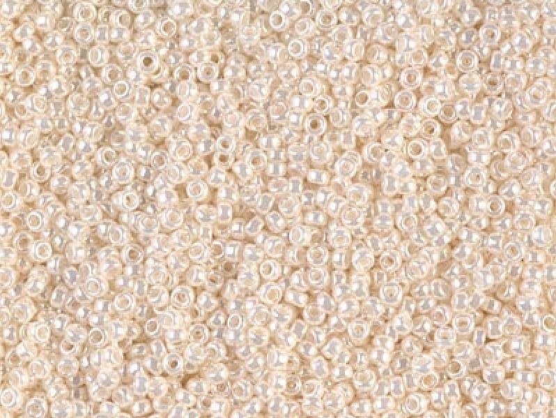 Rocailles 15/0 Perlenimitat antikes Elfenbei Ceylon Japanische Glasperlen Miyuki Farbe_Beige