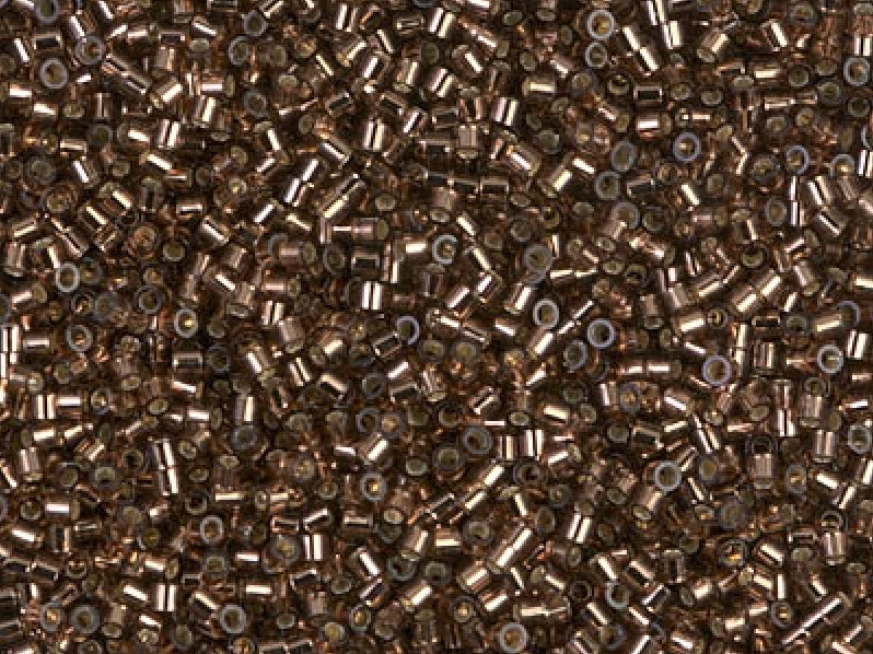 Delica Glasperlen 15/0 Braun mit versilbertem Loch  Japanische Glasperlen Miyuki Color_Brown