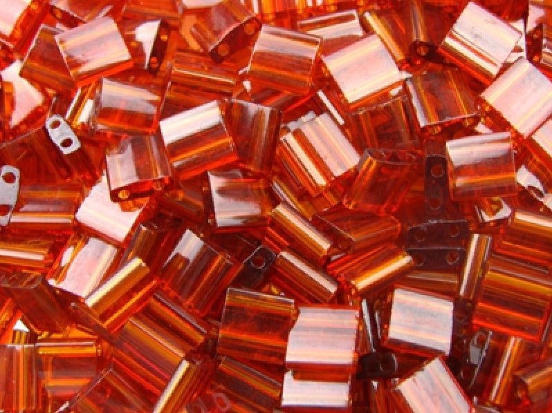 Tila™ Glasperlen  5x5 mm 2-Loch  Dunkeltopaz Japanische Glasperlen Miyuki Farbe_Brown