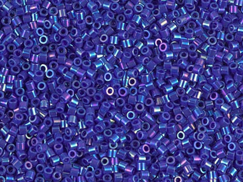 Delica Glasperlen 15/0 Opak Königsblau AB Japanische Glasperlen Miyuki Color_Blue Color_Multicolored