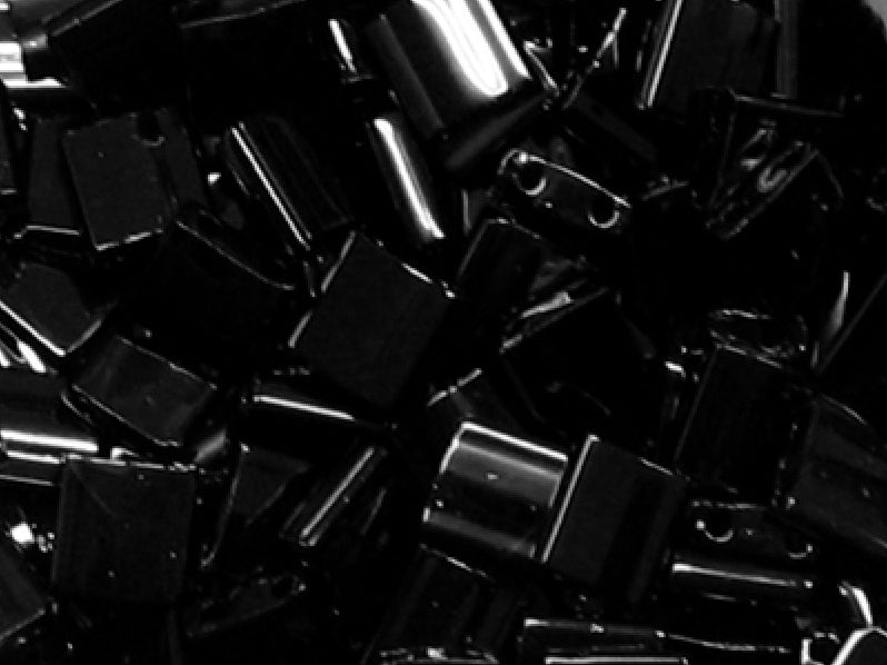 Tila™ Glasperlen  5x5 mm 2-Loch  Schwarz Japanische Glasperlen Miyuki Farbe_Black
