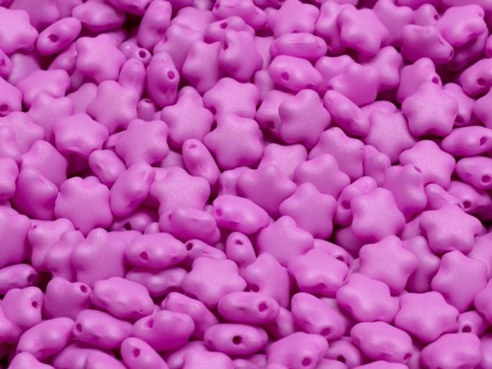 Sternenperlen 6 mm Opak Violett seidig matt Tschechisches Glas Farbe_Purple