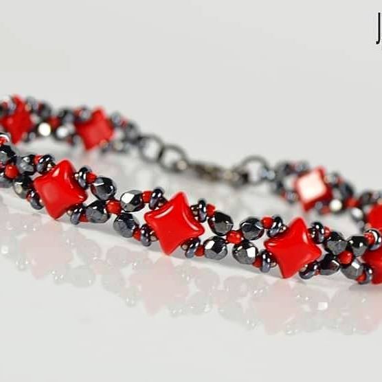 150 pcs Glasperlen WibeDuo®, 8x8 mm, 2-Loch, Aluminium Silber, Tschechisches Glas (WibeDuo® Beads)