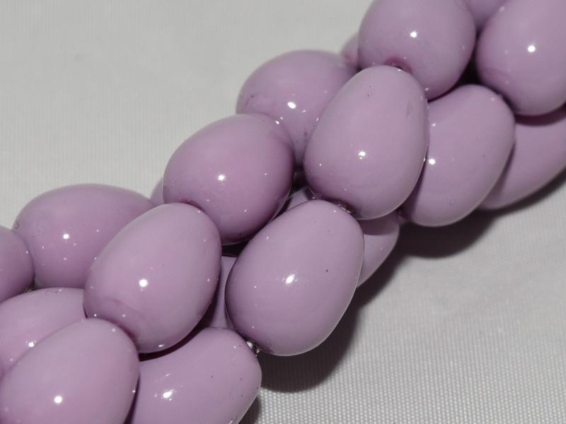 Glastropfen 11x8mm Lila Tschechisches Glas Farbe_Purple