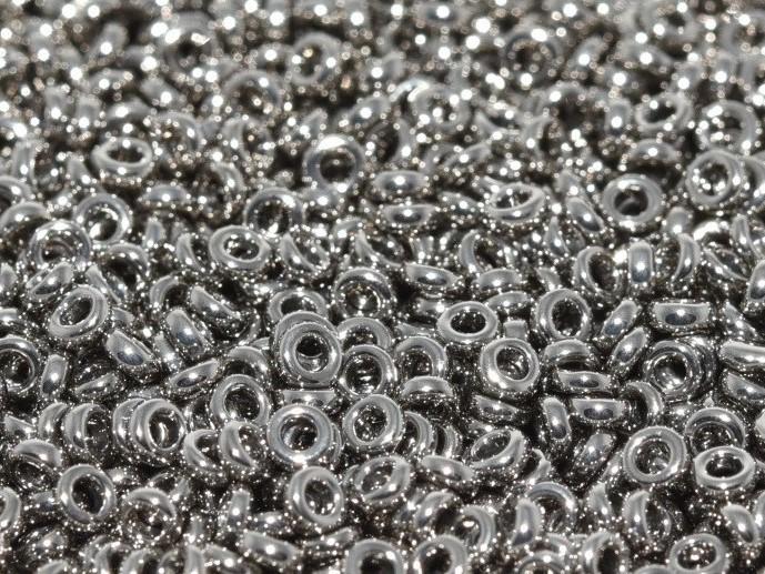 Zwischenperlen 2.2x1 mm Vernickelt Japanische Glasperlen Miyuki Farbe_Silver
