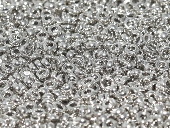Zwischenperlen 2.2x1 mm Palladiniert Japanische Glasperlen Miyuki Farbe_Silver