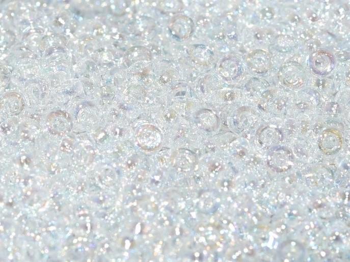 Zwischenperlen 2.2x1 mm Kristall AB Japanische Glasperlen Miyuki Farbe_Clear Farbe_ Multicolored