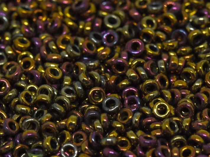 Zwischenperlen 2.2x1 mm Metallic Gold irisierend Japanische Glasperlen Miyuki Farbe_Gold Farbe_ Multicolored