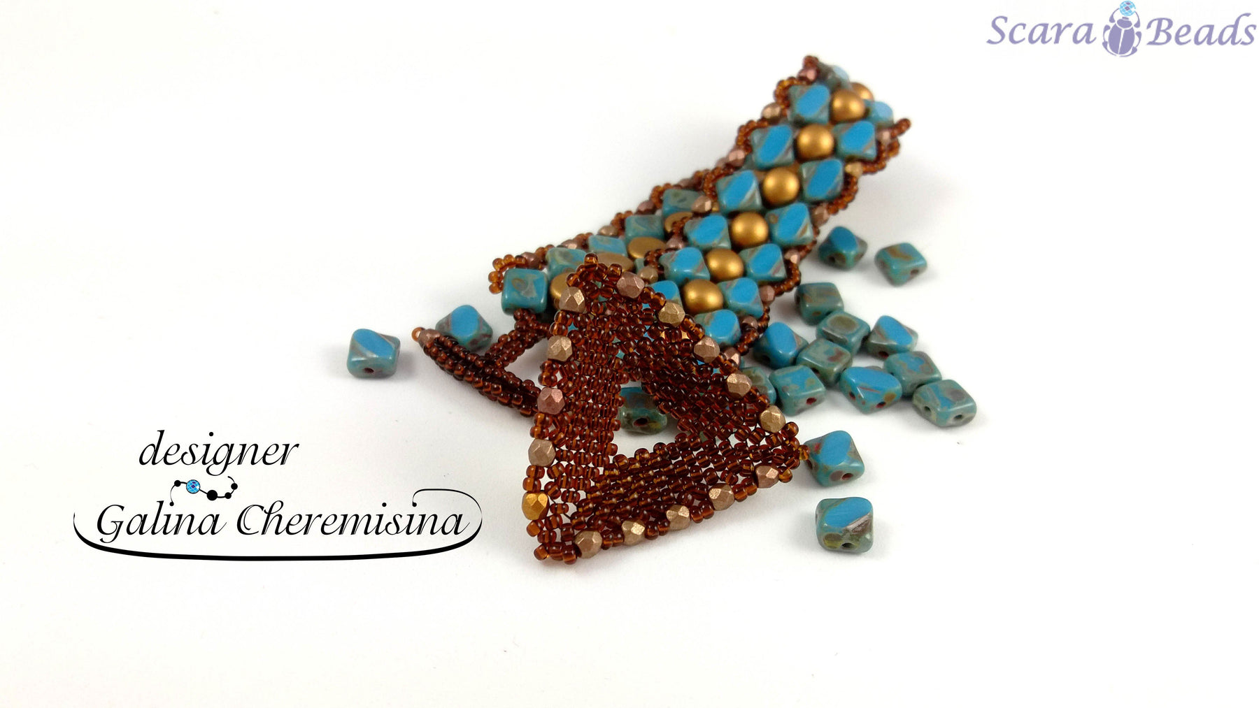 DIY: Beaded Bracelet with Silky Beads "Mountain streamlet"