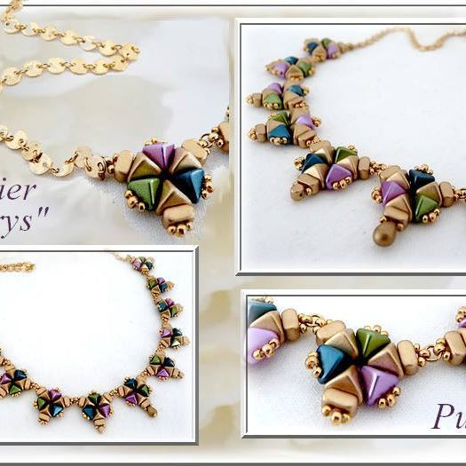 Free Tutorial: Necklace "Chrys" made of Super-Kheops par Puca