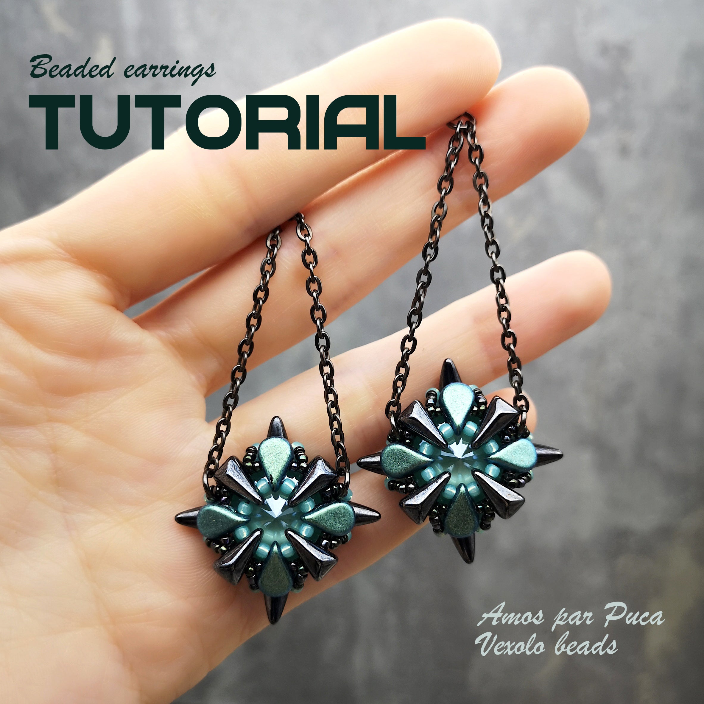 FREE Tutorial - Vexolo Amos earrings