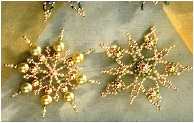 Handmade Beaded Snowflakes