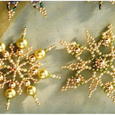 Handmade Beaded Snowflakes