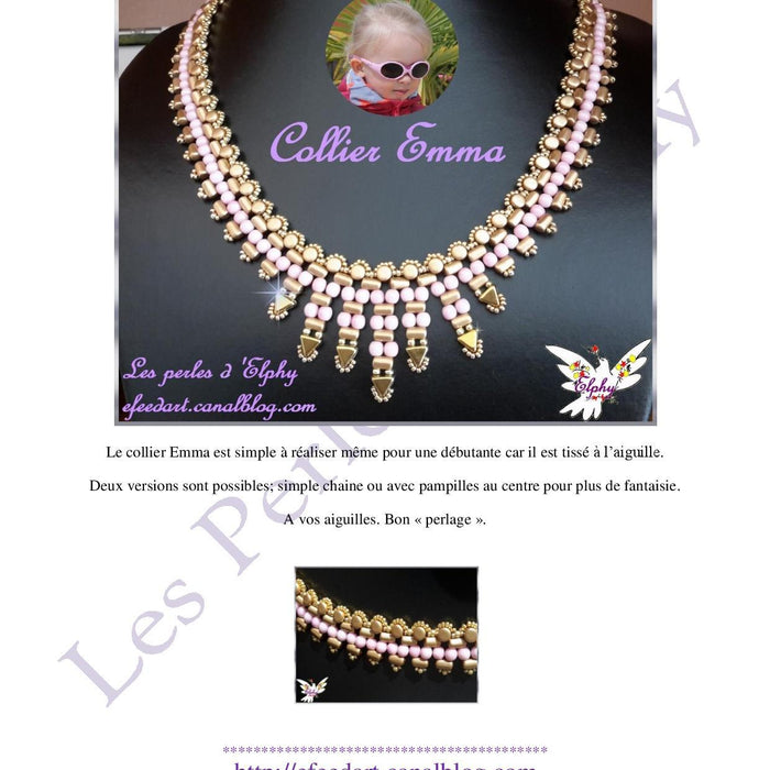 Free Tutorial: Сollier “EMMA” with Khéops® par Puca® Beads