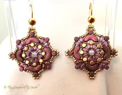 Free Tutorial: Pattern. Earrings “Jolene”