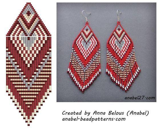 Seed Beads Earrings Pettern