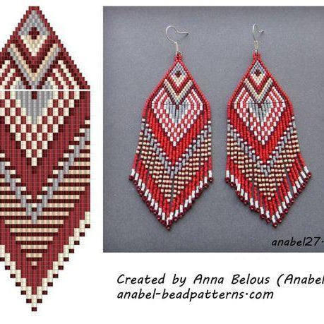 Seed Beads Earrings Pettern