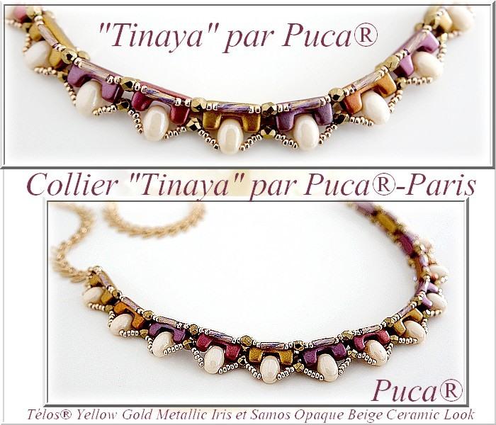 Necklace Tinaya: Free Tutorial by par Puca® with Telos® and Samos® beads