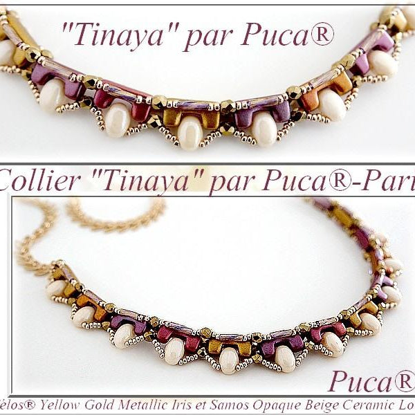 Necklace Tinaya: Free Tutorial by par Puca® with Telos® and Samos® beads