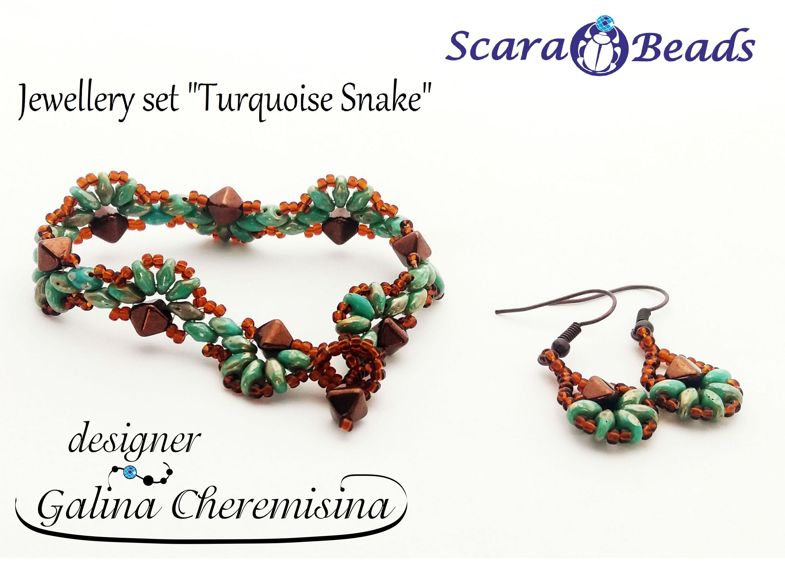 DIY: Snake Bracelet made of SuperDuo Beads