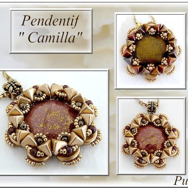 Free Tutorial: Pendant "Camilla" made of Puca Beads