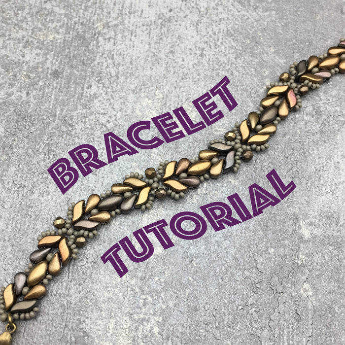 FREE Tutorial with StormDuo, IrisDuo and DropDuo Beads - Bracelet  by Galina Shamanova