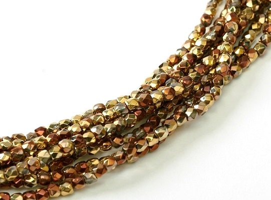 Runde Fire Polished Glasperlen 2 mm