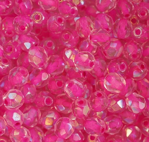 Runde Fire Polished Glasperlen 5 mm