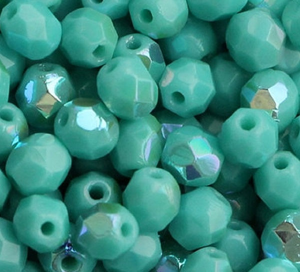 Runde Fire Polished Glasperlen 6 mm