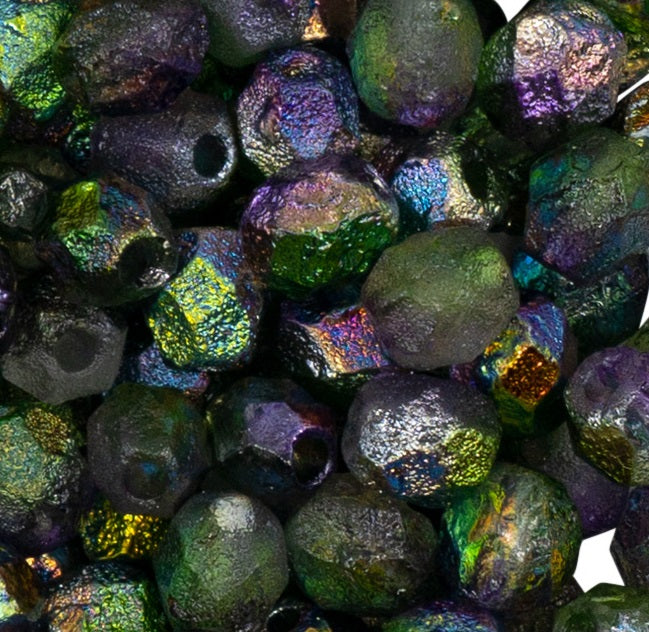 Fire Polished geätzte Glasperlen