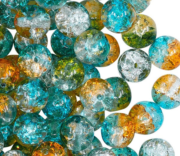 Runde Cracked Glasperlen 6 mm