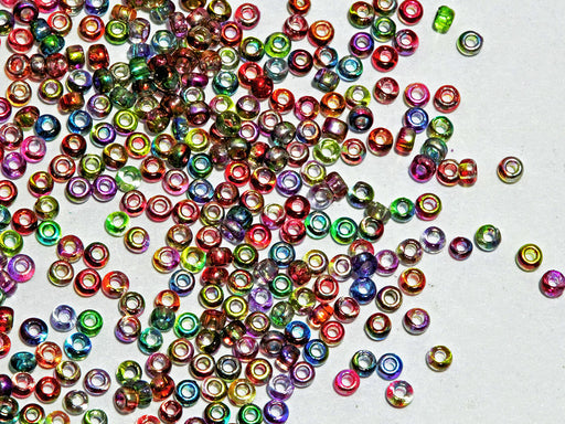 20 g Rocailles 10/0, Kristall Magic Gelb-Braun, Tschechisches Glas (Rocailles Size 10/0)