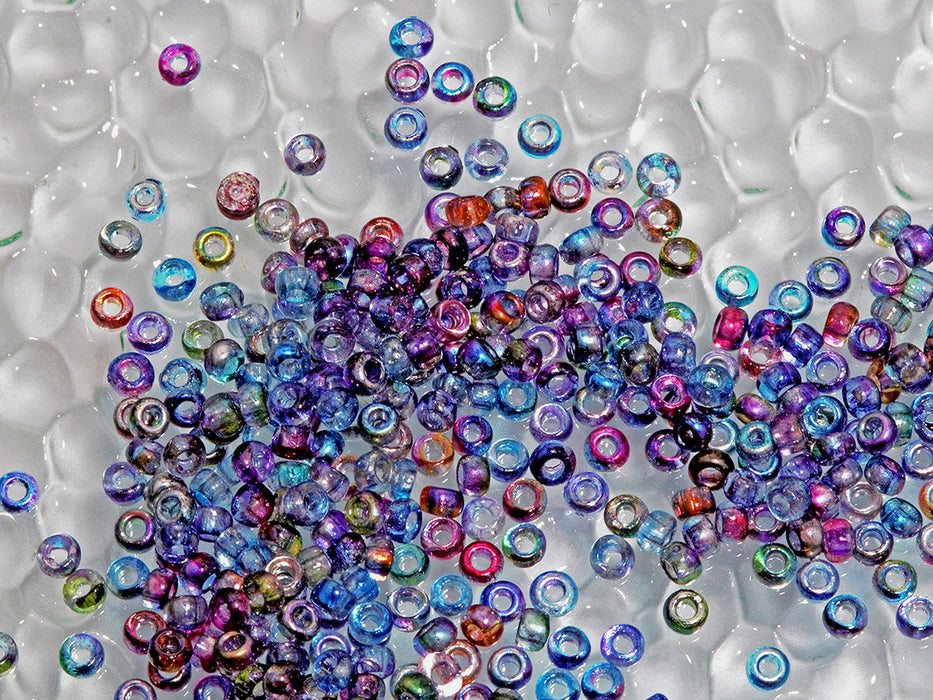 20 g Rocailles 10/0, Kristallmagie Violett Grau, Tschechisches Glas (Rocailles Size 10/0)