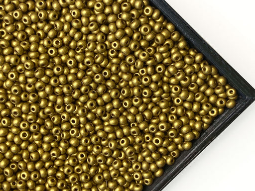 20 g 11/0 Rocailles Preciosa Ornela, Olive Gold, Tschechisches Glas
