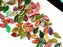 30 pcs Lorbeerblattperlen 6x12 mm, Mix, Tschechisches Glas (Bay Leaf Beads)