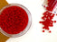 20 g Rocailles 13/0, Transparent Siam-Rubin Matt, Tschechisches Glas (Rocailles)