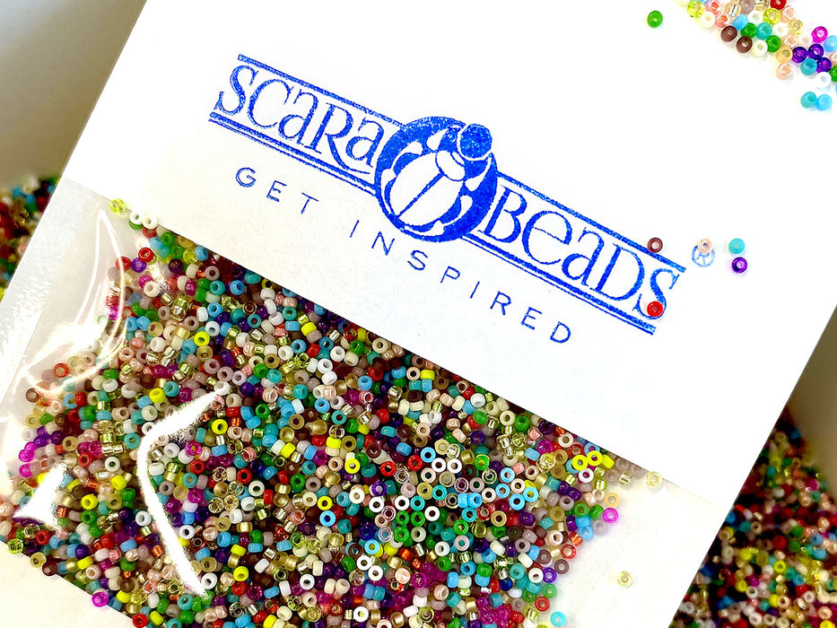 5 g Rocailles 15/0, Mix, Japanische Glasperlen Miyuki (Seed Beads)