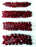 1 St. Fire Polished Glasperlen Set rund 3mm, 4mm, 6mm, 8mm, Dunkler Rubin, Tschechisches Glas