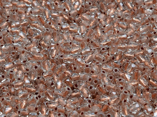 100 pcs Fire Polished facettierte Glasperlen rund 3 mm, Kristall Kupfer beschichtet, Tschechisches Glas (Fire Polished Beads)