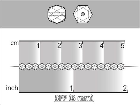 100 pcs Fire Polished facettierte Glasperlen 3 mm, Rubin-Bernstein, Tschechisches Glas (Fire Polished Beads)