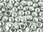 Tschechische Glasperlen PRECIOSA Candy™ 8mm 2 Loch Kristall Labrador voll Tschechisches Glas Farbe_Silver