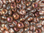Tschechische Glasperlen PRECIOSA Candy™ 8mm 2 Loch Kristall Sunset Tschechisches Glas Farbe_Orange