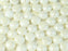 Tschechische Glasperlen PRECIOSA Candy™ 8mm 2 Loch Kreideweiß Schimmer Tschechisches Glas Farbe_White