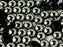 Tschechische Glasperlen PRECIOSA Candy™ 8mm 2 Loch Jet Chrome Tschechisches Glas Farbe_Silver