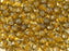 Feuerpolierte Perlenformen 8x6 mm Topas Platin Tschechisches Glas Farbe_Yellow Farbe_ Silver