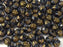 Feuerpolierte Perlenformen 8x6 mm Montana Blau Bronzefarben Tschechisches Glas Farbe_Blue